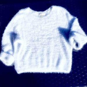 Rare Find! So Soft and Fun Baby Blue Sweater